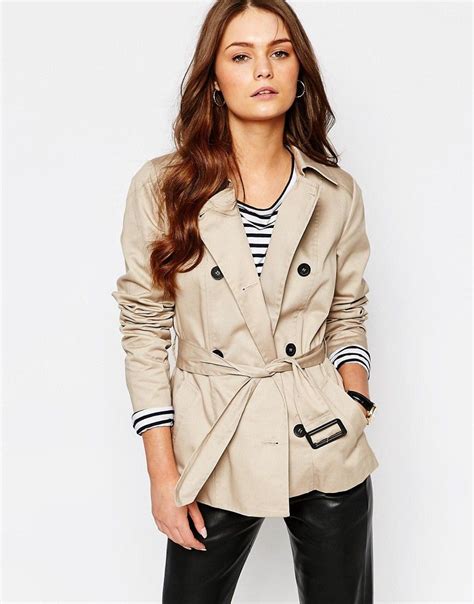 lightweight short trench coat women's.